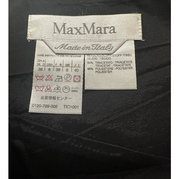 MaxMara Women's Midi Skirt Trumpet Tulip Hem Black, size 6 - Picture 2 of 6